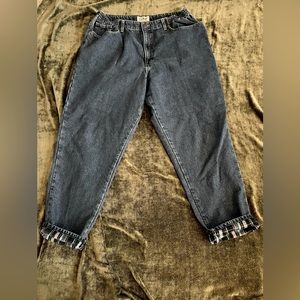 L.L. Bean relaxed fit flannel lined jeans